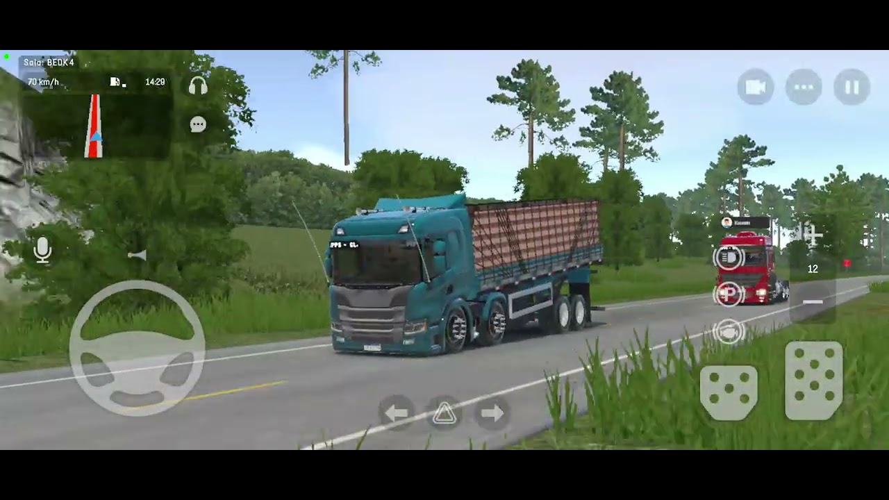 Feliz Natal gravando gameplay com a nova Scania do global truck online