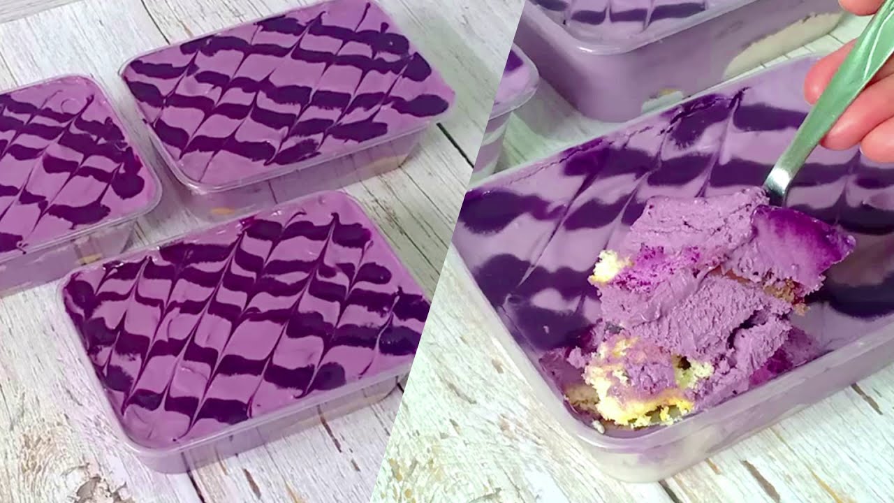 NO BAKE NO OVEN QUEZO CON UBE FLOAT l UBE CHEESE FLOAT