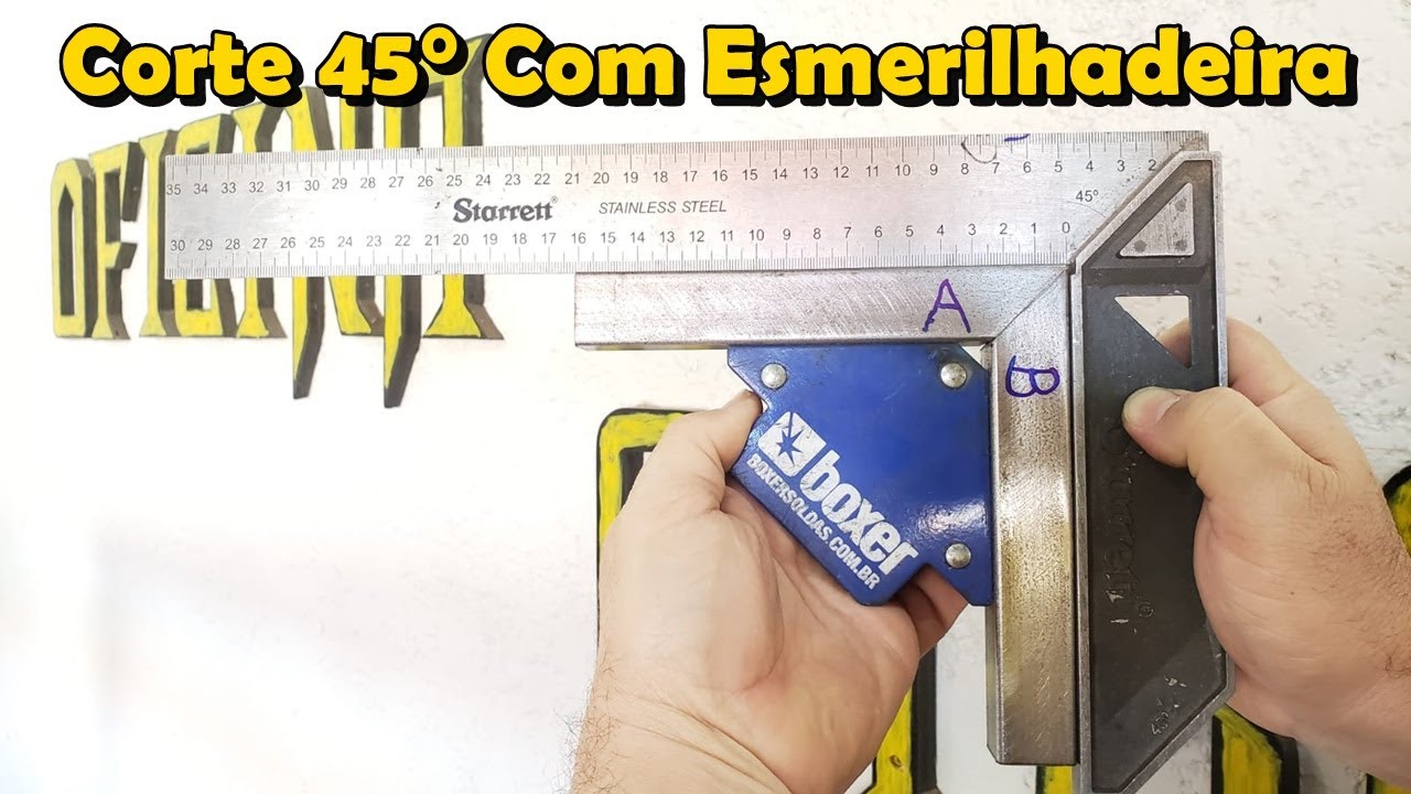 Corte 45&deg; Manual Com Esmerilhadeira