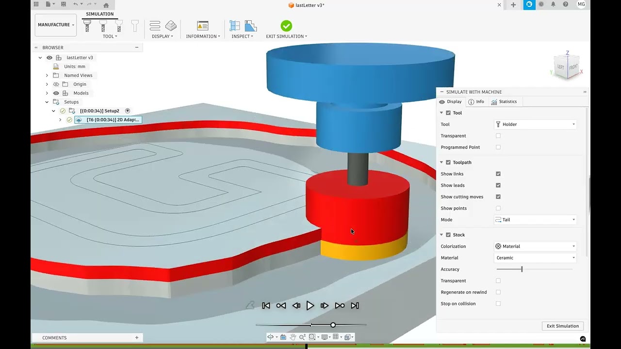 2D Adaptive Tool Path