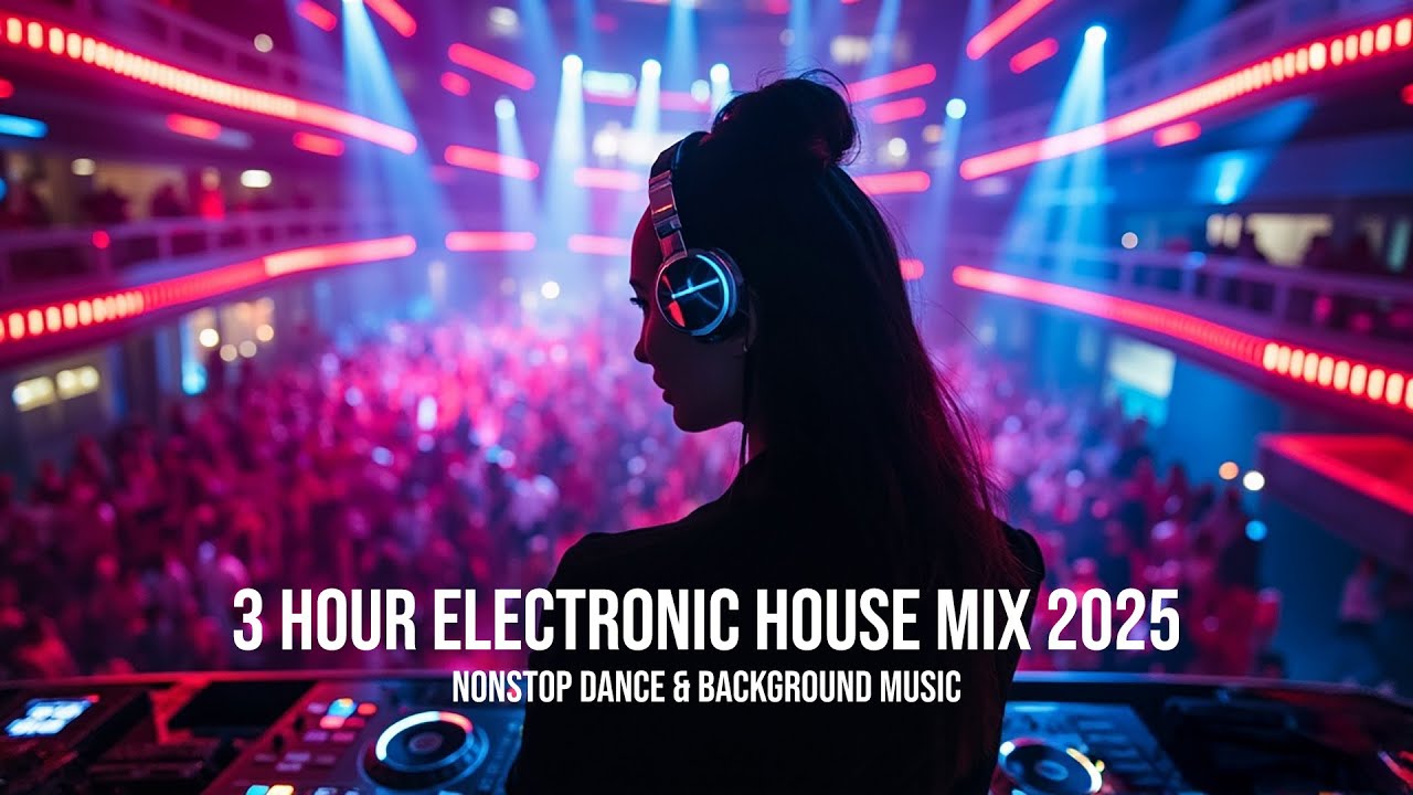 3 Hour Electronic House Mix 2025 | Nonstop Dance & Background Music 4K