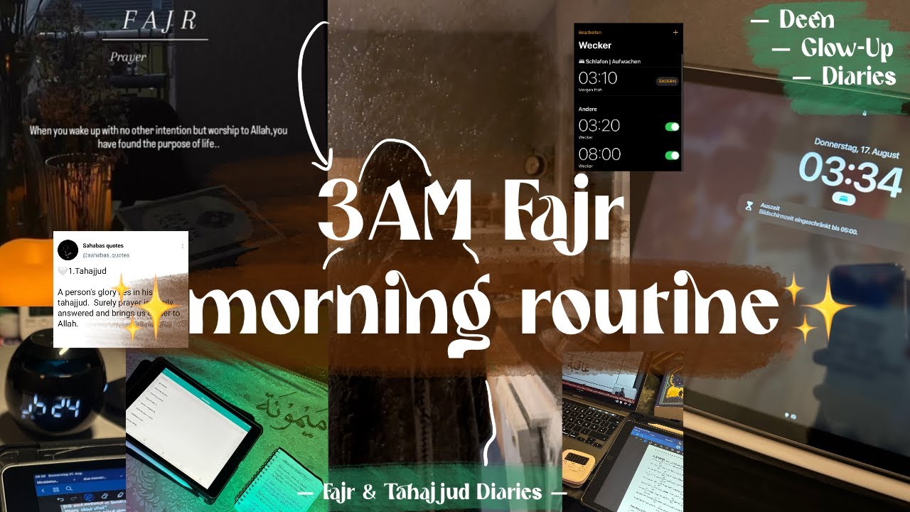 3AM PRODUCTIVE ✨FAJR✨ MORNING ROUTINE AS A MUSLIM ✨ How I wake up everyday at 3.10 am