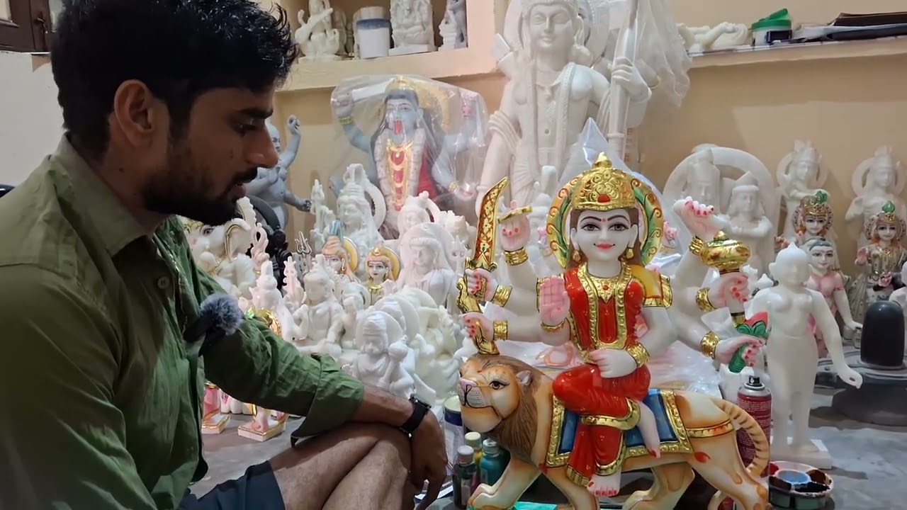 White marble Makrana( मां शेरावाली ) साइज 2 फिट no. 8854863282  