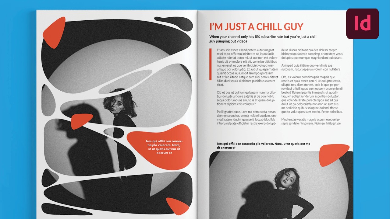 Как создать этот ПРОСТОЙ абстрактный макет для вырезания | Макеты InDesign, Эпизод 17