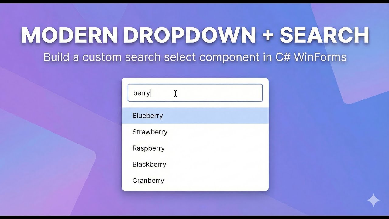 Better than ComboBox? Build a Modern Search Select in C# WinForms