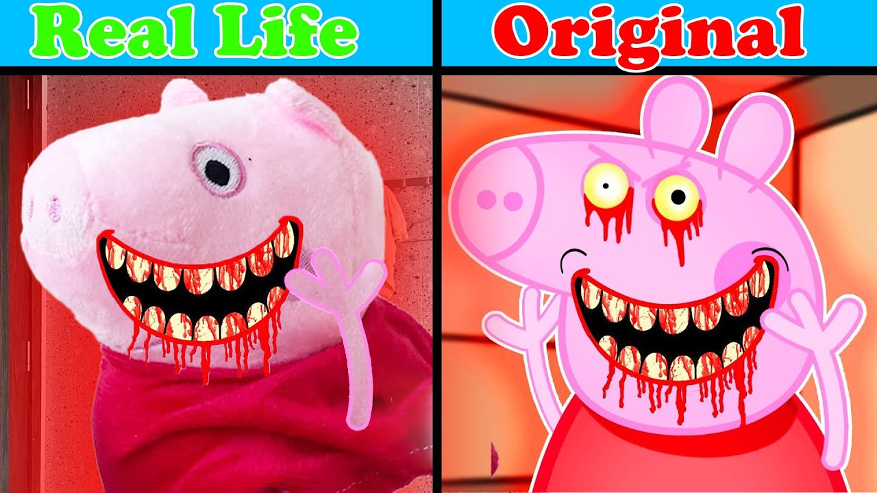 Peppa Pig rises. - Peppa Pig Original vs Plush Toys | Peppa Pig Animation