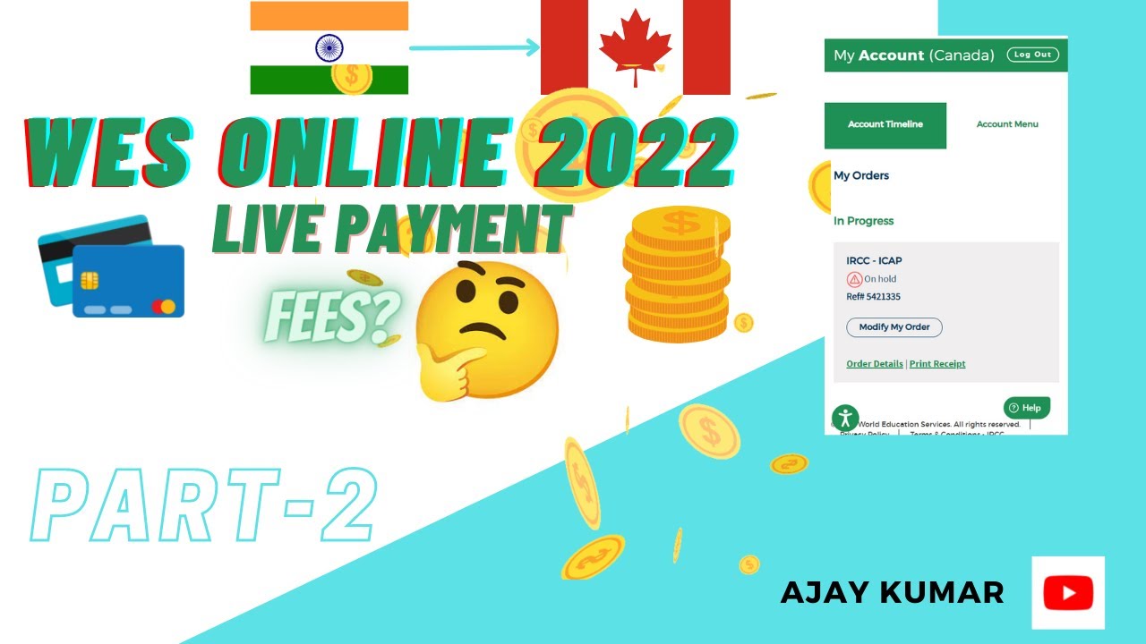 How to apply for WES Canada 2023? | Part -2 | Fees Required? | Live Payment Online | Use Credit Card
