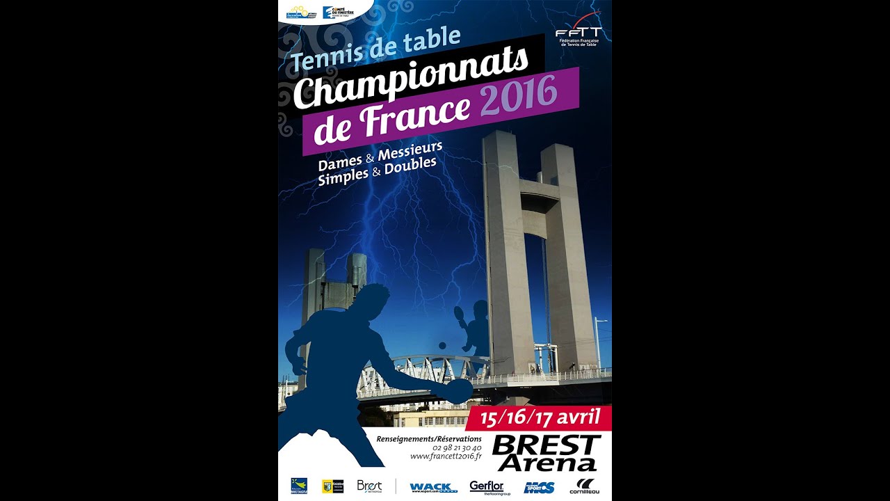 Championnats de France Tennis de table 2016 - Brest Arena