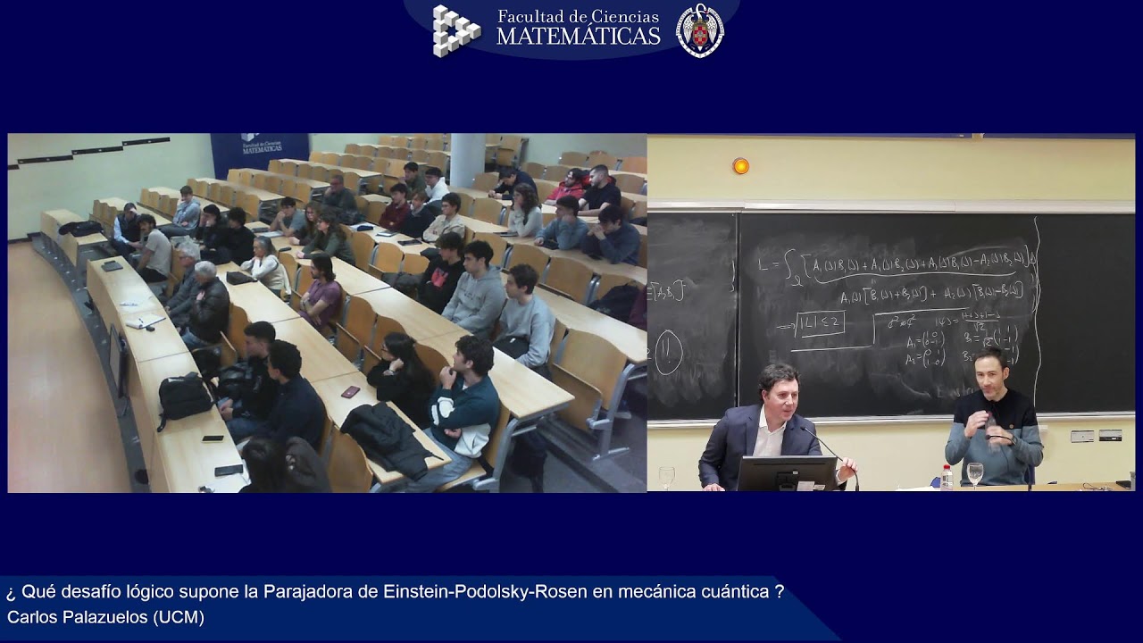 πZZ∀MAT Coloquio: ¿Qué desafío supone la Paradoja de Einstein-Podolsky-Rosen en mecánica cuántica?