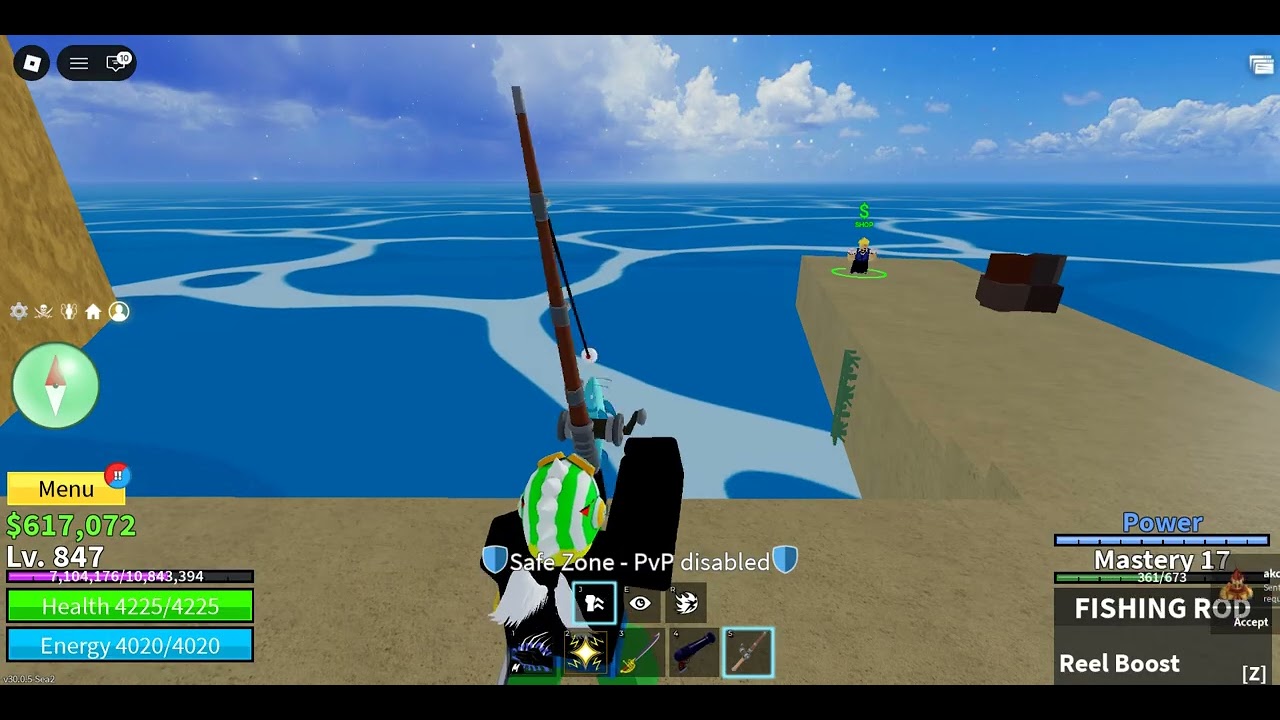 leveling up in blox fruits pt3
