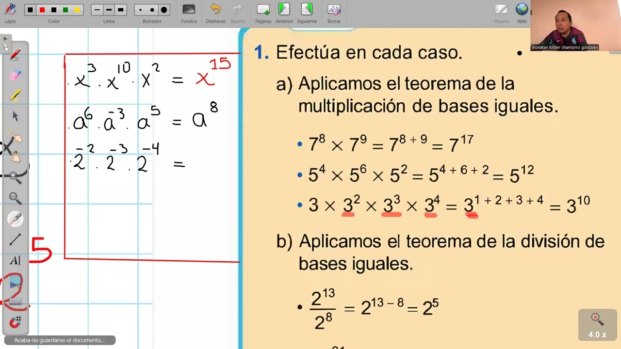 6. Multiplicación y División de Bases iguales - ÁLGEBRA - Ciclo verano 2026