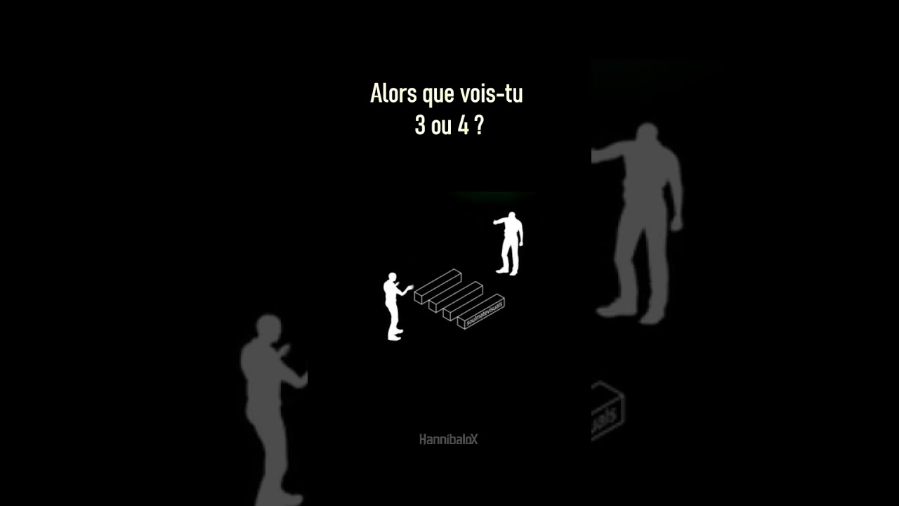 Alors, combien en vois-tu : 3 ou 4 ? 👀 #testpsychologique #illusionoptique #psychologiehumaine