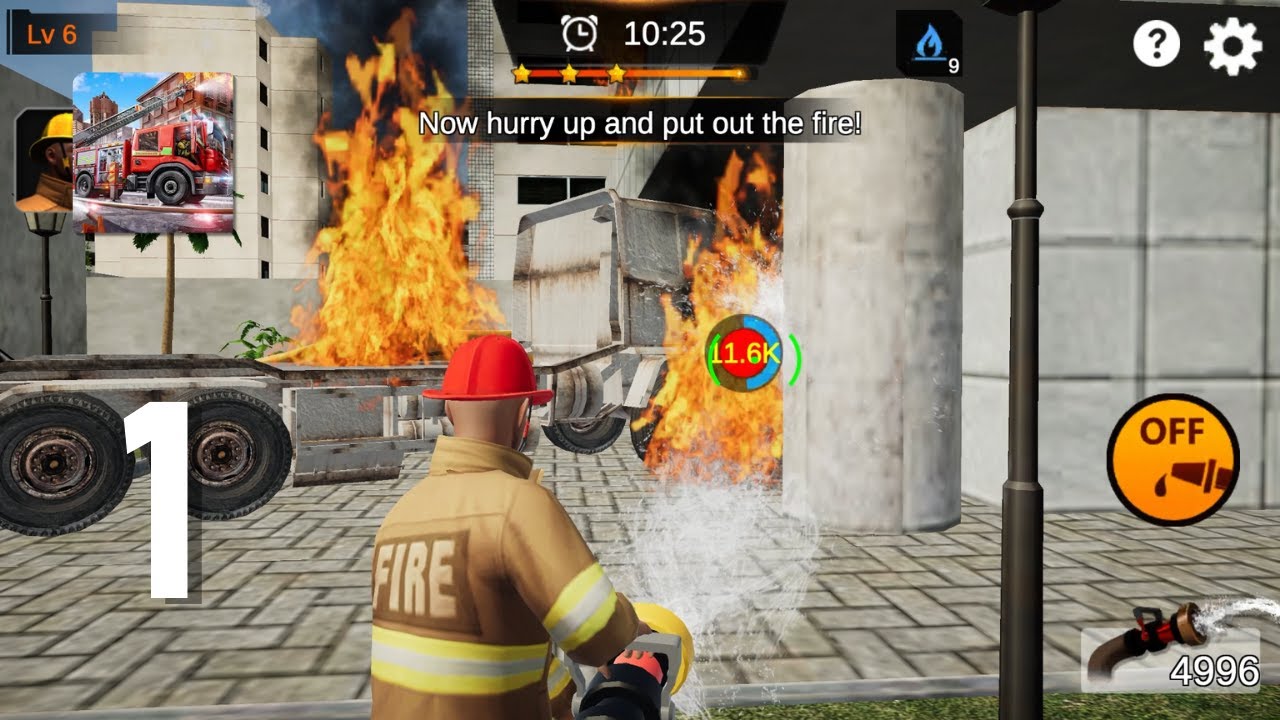 I'm Fireman: Rescue Simulator Gameplay Walkthrough Part 1 - Level 1 ~ 6 (Android, IOS)