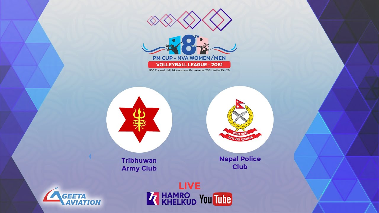 Army vs Police : Men's Match 18- 8th PM Cup NVA Volleyball League 2081