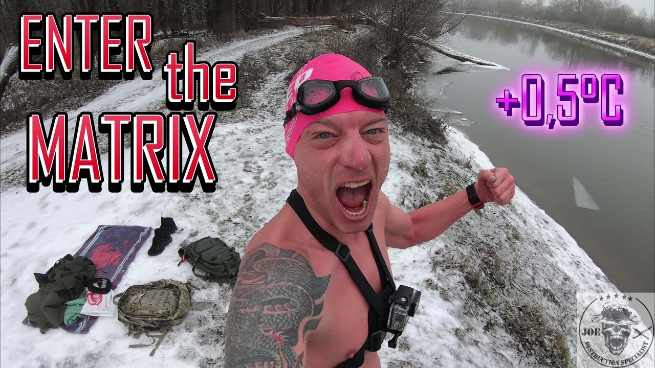 MARCH WINTER RIVER CROSSING TO SLOVAKIA AT 0,5°C WATER TEMP - ICE SWIM TRAINING - ENTER THE MATRIX