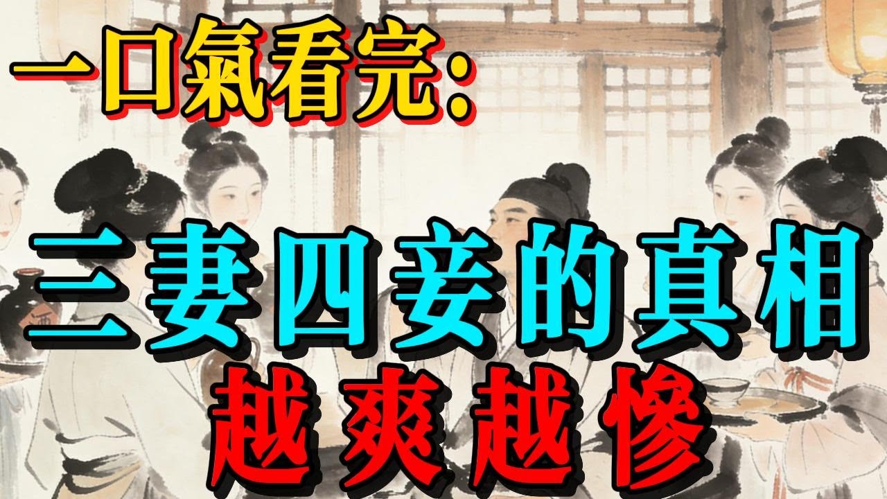 一口氣看完：三妻四妾的真相，越爽越慘