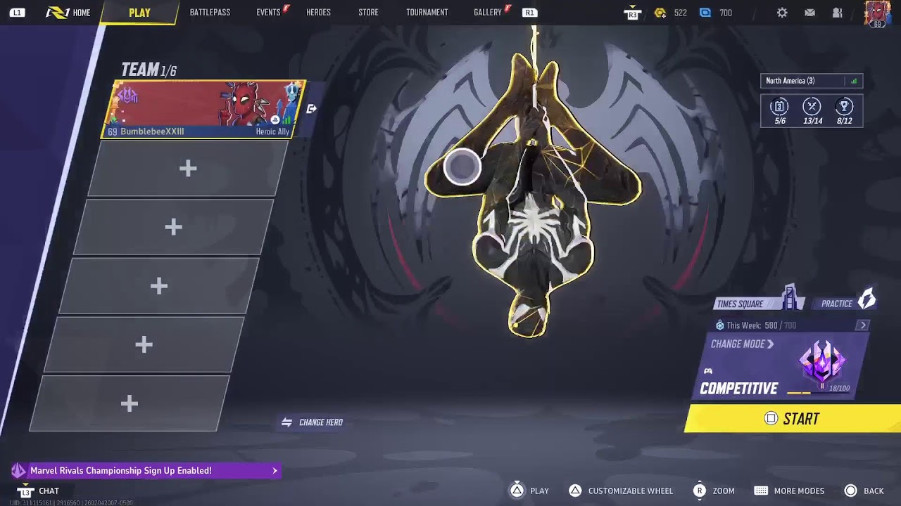 Marvel Rivals Attempting to get to Celestial Console Ranked