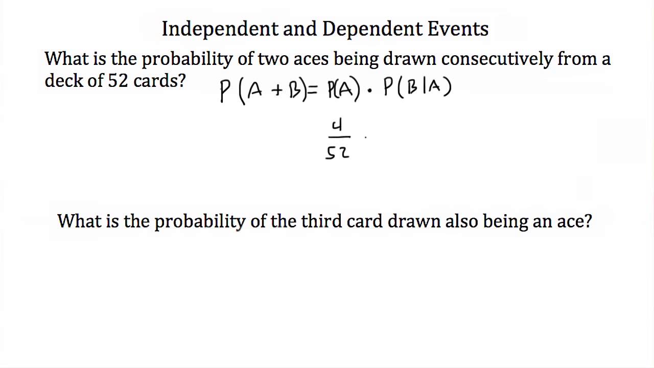 Probability-Independent and Dependent Events
