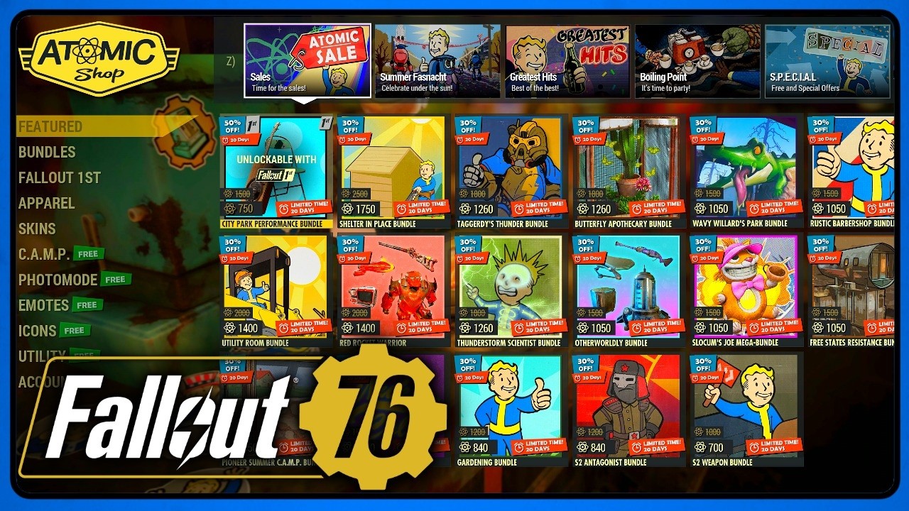 Atom Shop (August 11) - Fallout 76