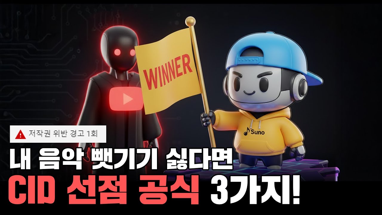 Suno로 만든 명곡이 남의 곡? AI 음악 시대, 진짜 주인이 되기 위한 CID 공략법