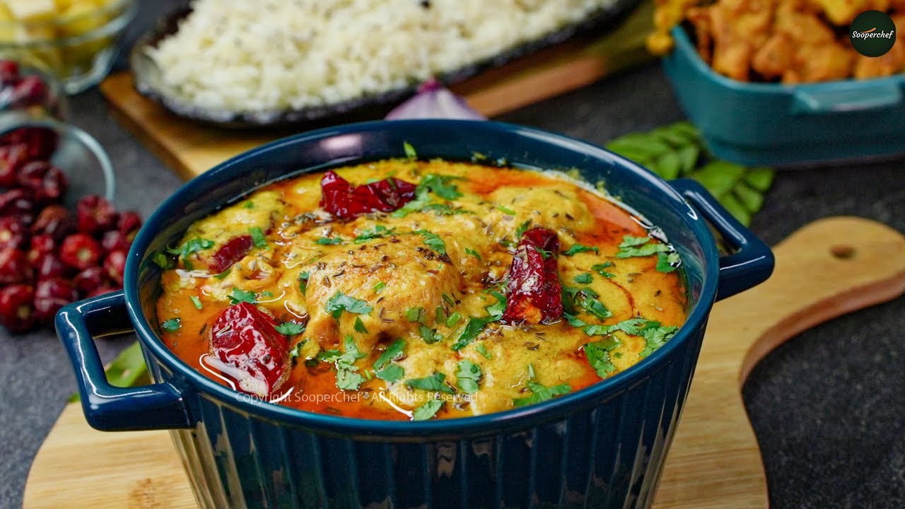 Kadhi Pakora with Zeera Rice Recipe by SooperChef (Kadhi Chawal Recipe)