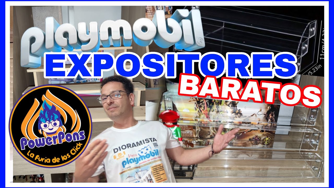 🏛️PLAYMOBIL EXPOSITORES BARATOS DE SHEIN, EXPOSITORES DE FIGURAS EN MADERA Y METACRILATO,🏛️