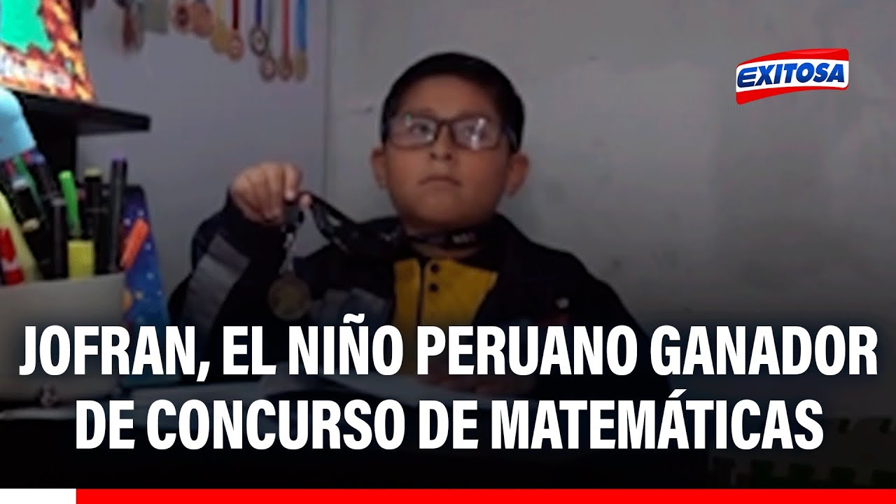 🔴🔵 Conozca a Jofran: El peque&ntilde;o de 9 a&ntilde;os que gan&oacute; en Concurso Internacional de Matem&aacute;ticas