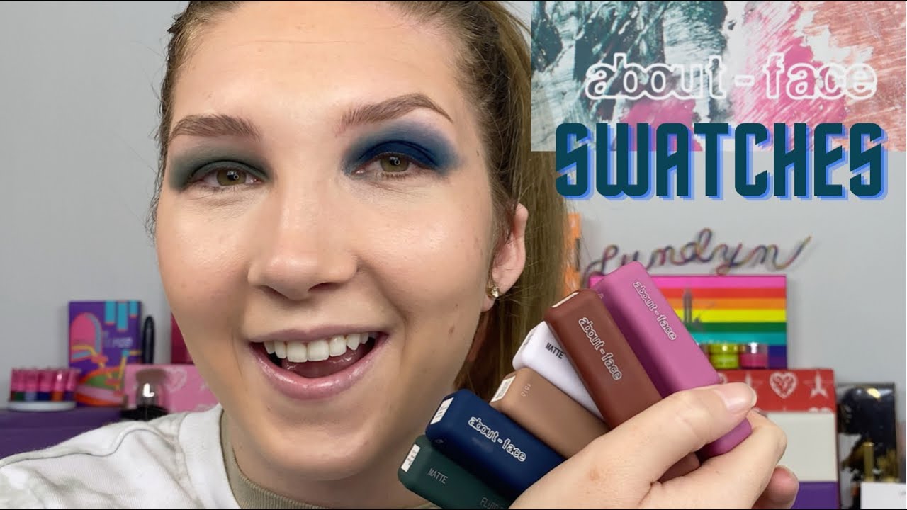 Halsey about face EYE & LIP SWATCHES