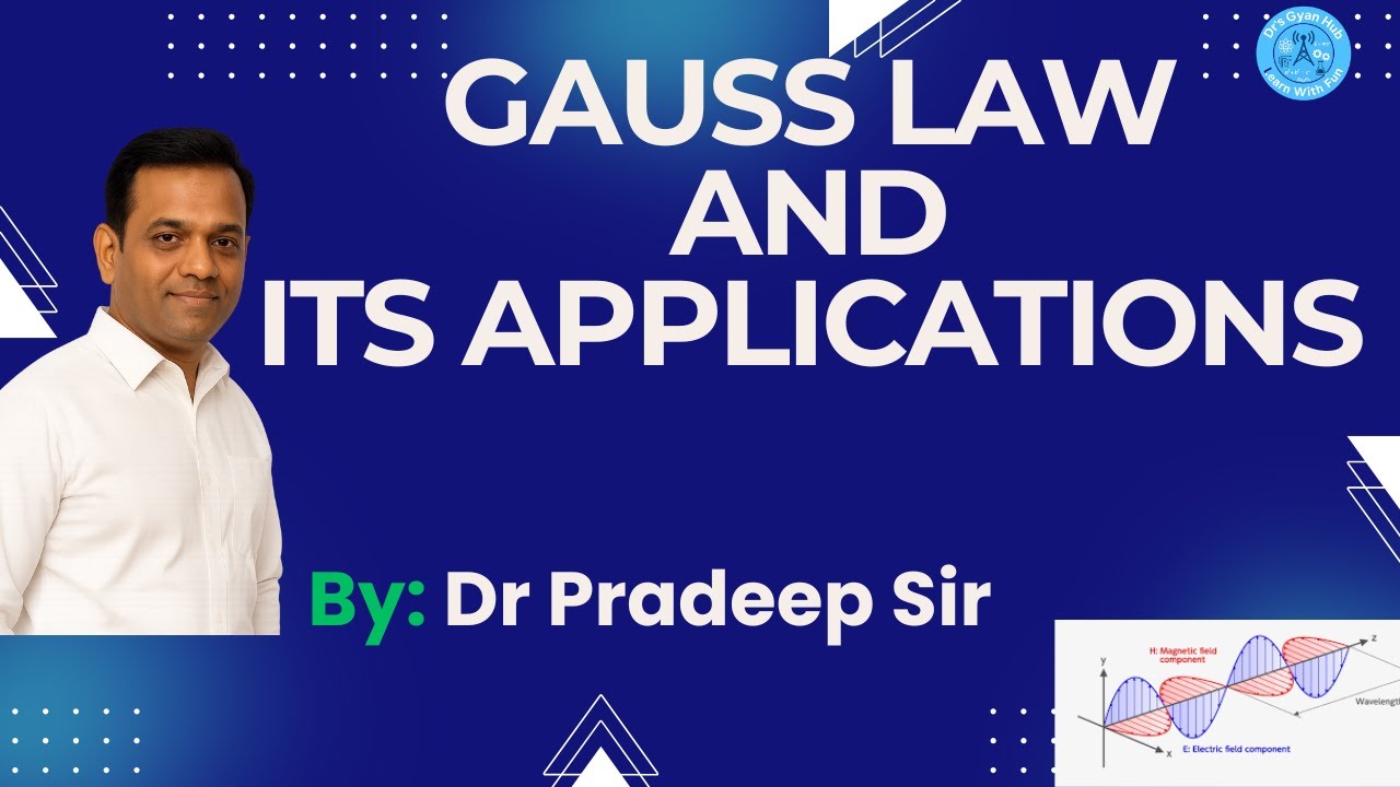 Electric Flux Density| Gauss Law & Its Applications | Applications of Gauss's Law| EMTL