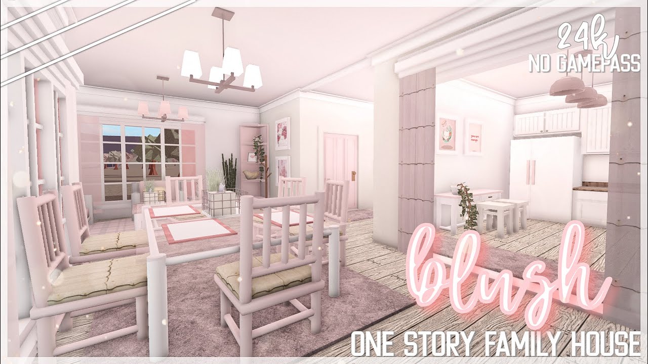BLOXBURG: Blush Pink One-Story Family | NO GAMEPASS ♡