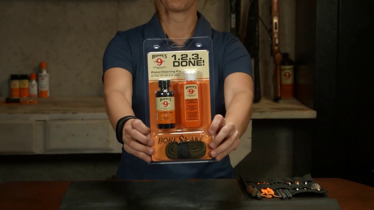 A clean handgun in seconds: Hoppe's&reg; 1.2.3.Done! Kit
