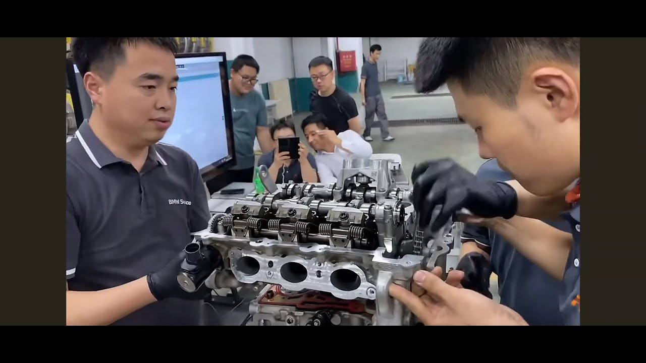 BMW mini B38 engine assembly #bmw #engine #b38 #mechanic #diy #overhaul #rebuild