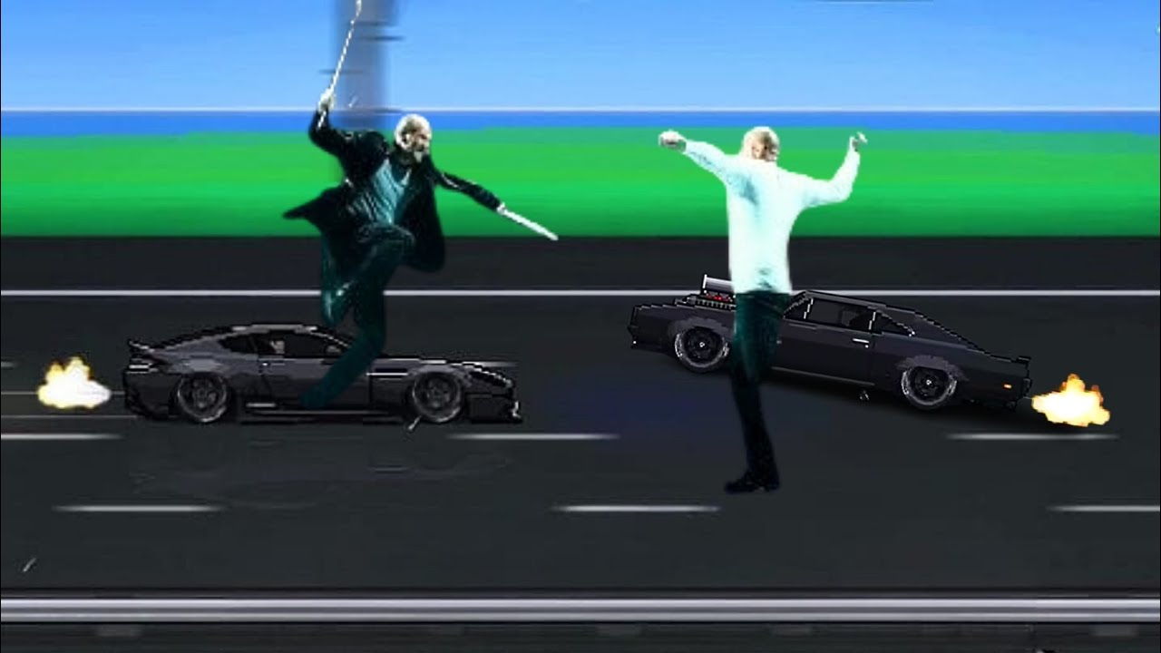 pixel car racer - Vin Diesel's Dodge Charger vs Jason Statham's Aston Martin F&F7 - Ethanol Engines
