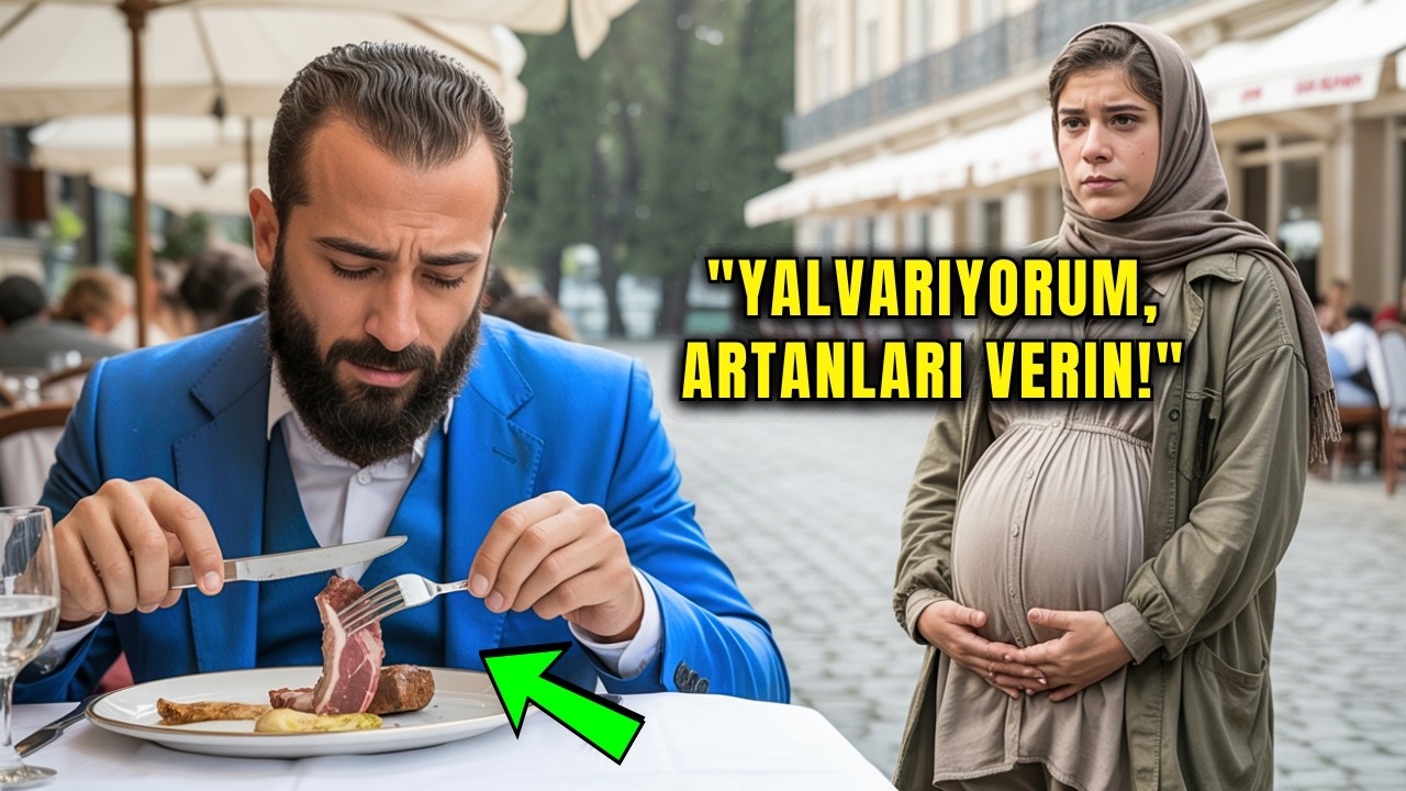 HAMİLE DİLENCİ MİLYONERDEN YEMEK İÇİN YALVARDI. VE O, ONU GÖRÜNCE AŞIK OLDUĞUNDA...