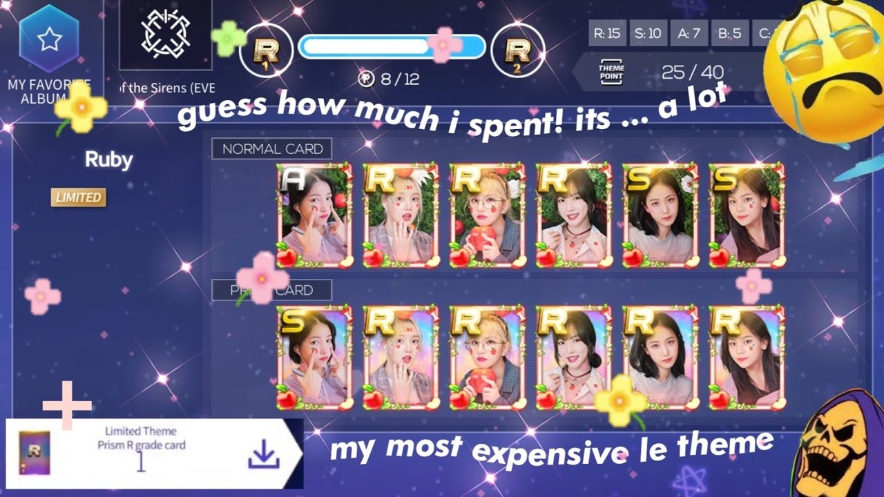 ruby le theme (+ background and a prism le R card) 🍎 superstar gfriend