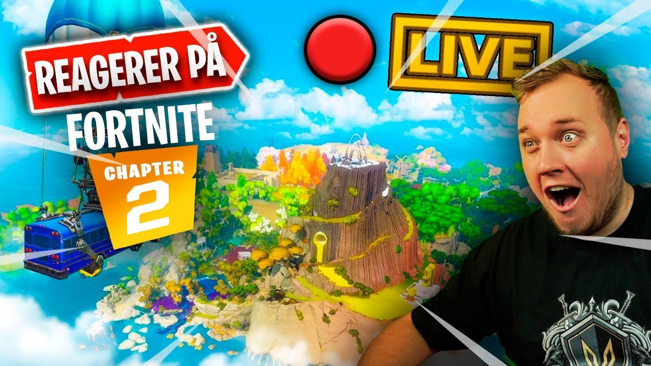 Reagerede LIVE på Fortnite Chapter 2, Sæson 1 *NYT MAP OG BATTLEPASS*