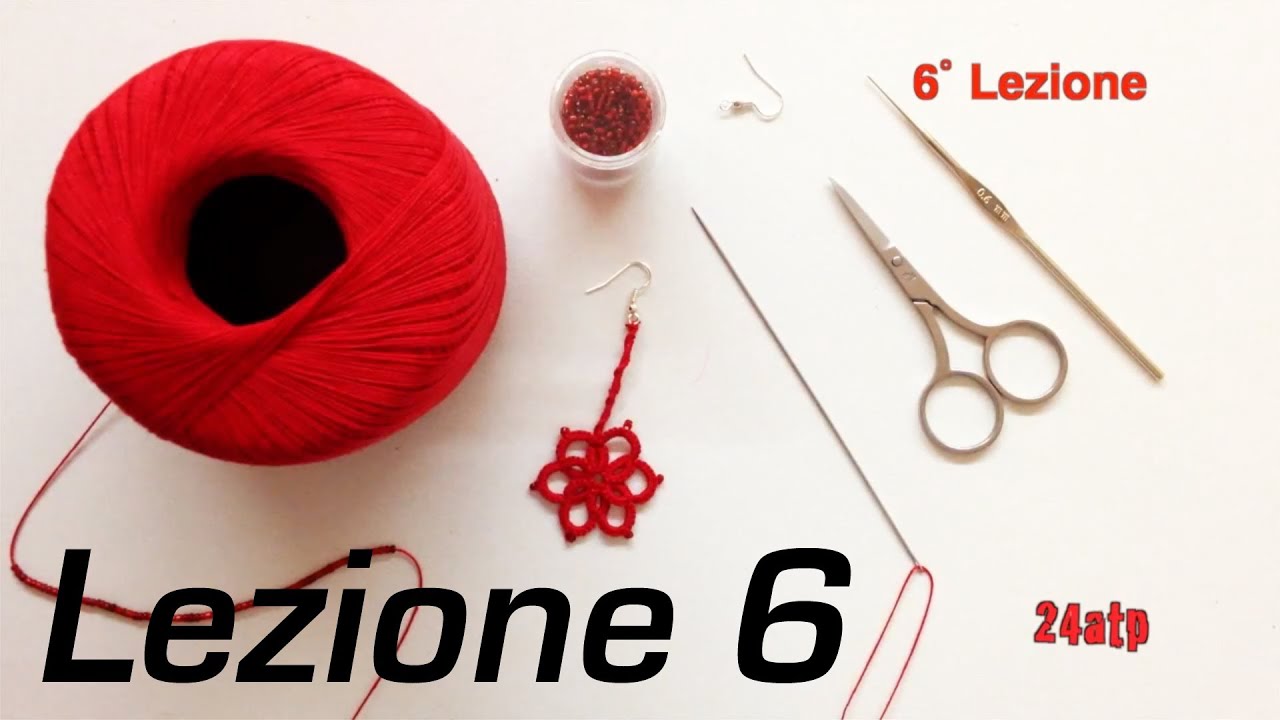 Chiacchierino Ad Ago - 6˚ Lezione Realizzazione Orecchino Fai Da Te Bijoux DIY - Tutorial Tatting