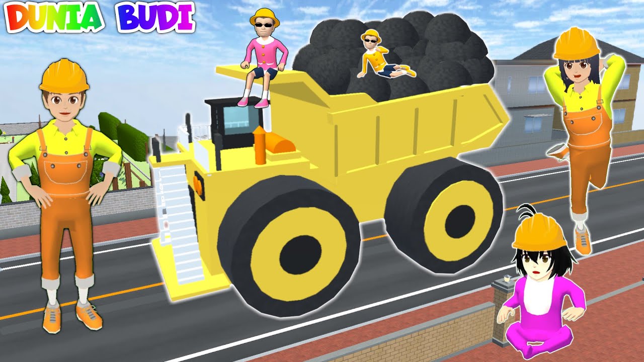 Yuta Mio Jadi Supir Truk Caterpilar Raksasa Angkut Pasir & Batu 😱 | Sakura School Simulator