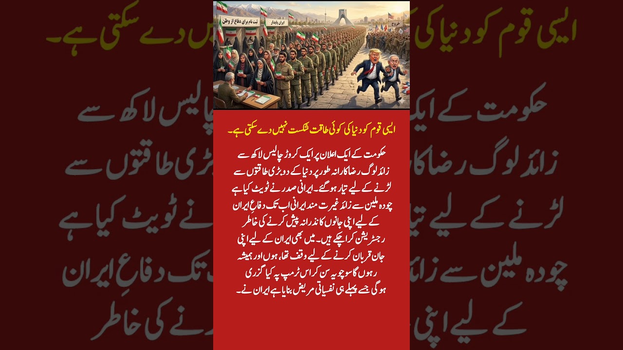 14 Million Iranians Ready to Sacrifice Their Lives | Powerful Statement by Iranian President