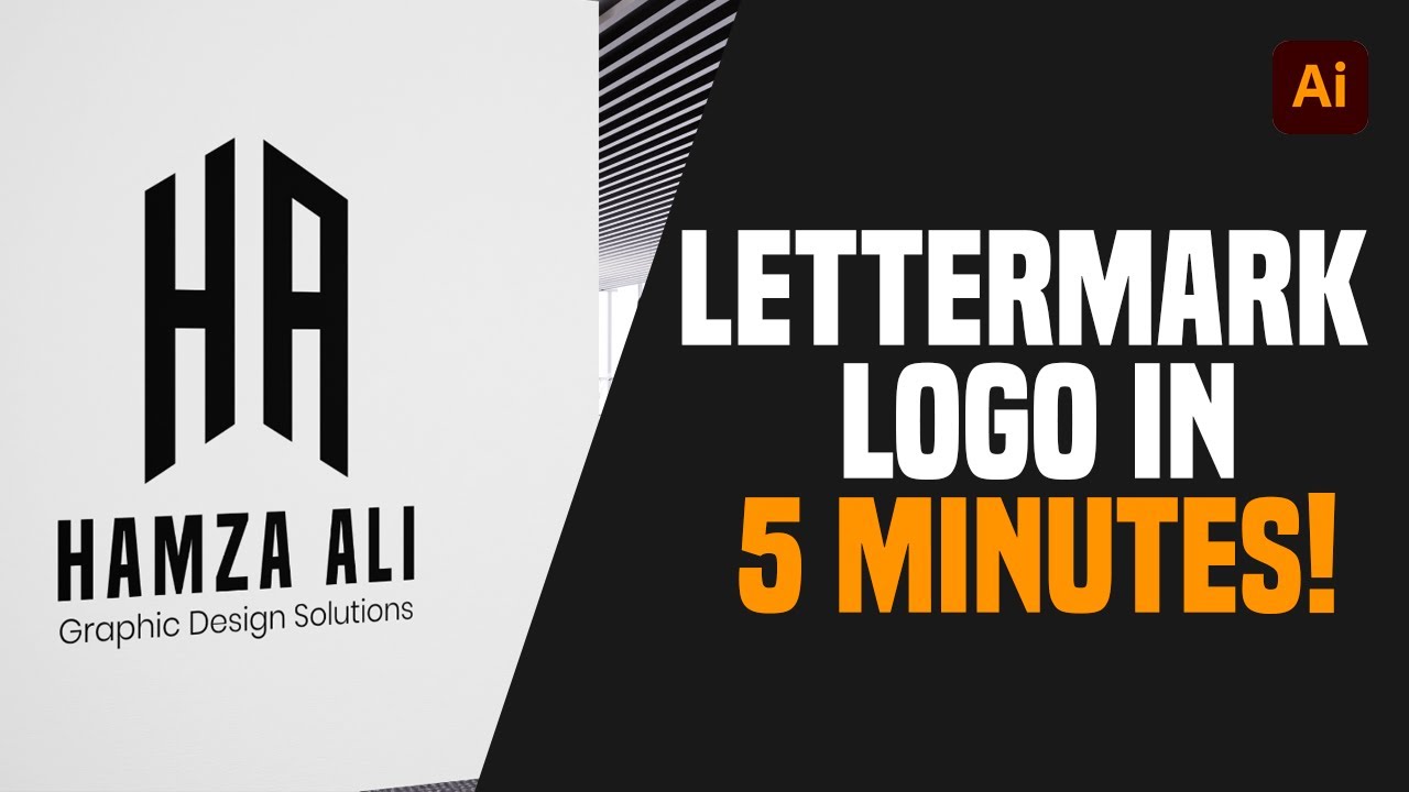 Create Lettermark Logo Design in 5 Minutes [Adobe Illustrator Tutorial]