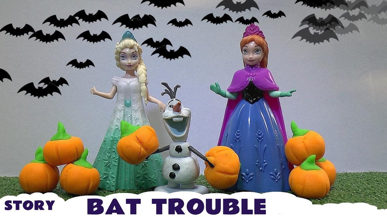 Halloween Frozen Bat Trouble Story