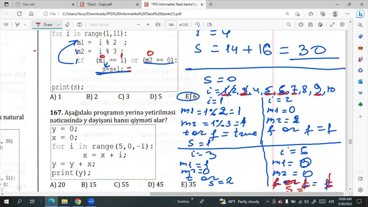 Python  İPG test izahı (95 - 170)