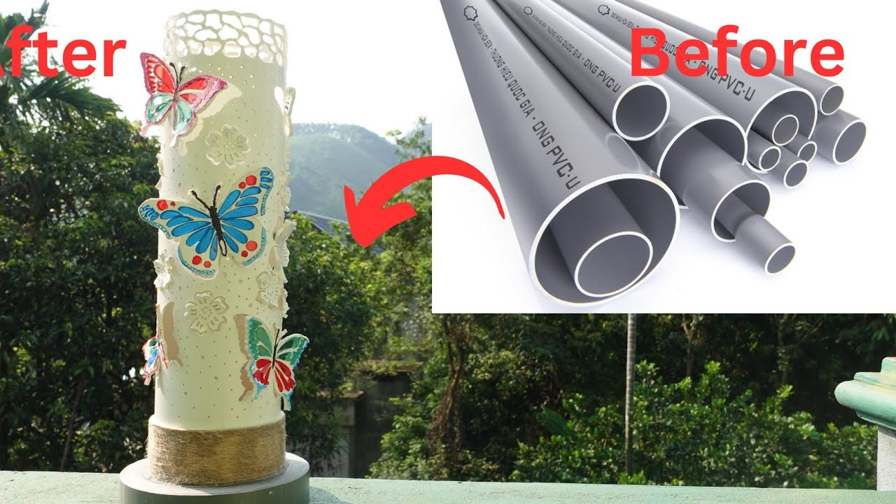 Unreal, Too Beautiful, You Won&rsquo;t Believe 🦋  from PVC | DIY lamp | Decor handmade