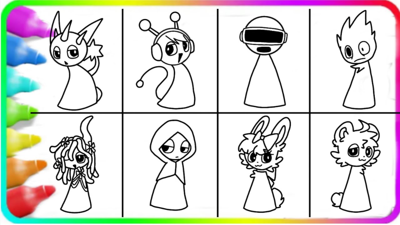 SPRUNKI COLORING PAGE 🎨| SPRUNKI NEW EDITION #sprunki #sprüche #incredibox #coloring #drawing 