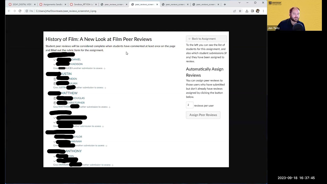 Canvas Peer Reviews Setup [Guide]