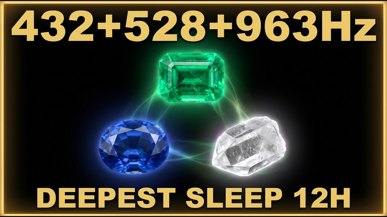 🔴 432Hz + 528Hz + 963Hz | 12 Hours DEEP HEALING SLEEP – DNA Repair & Total Body Renewal LIVE