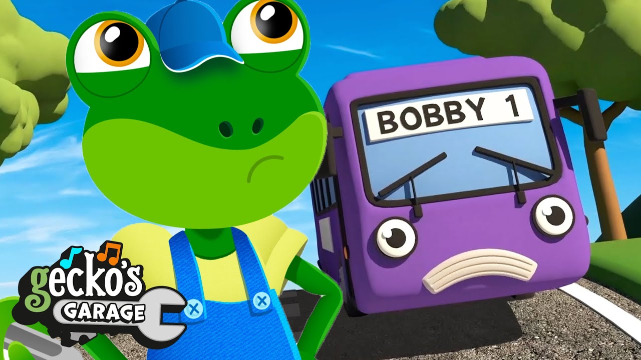 Bobby The Bus Runs out of Fuel! | Gecko's Garage | Trucks For Children | Cartoons For Kids