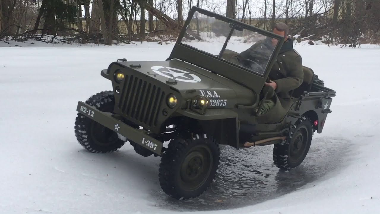 Willy's Jeep in snow - Roc Hobby 1/6  willys