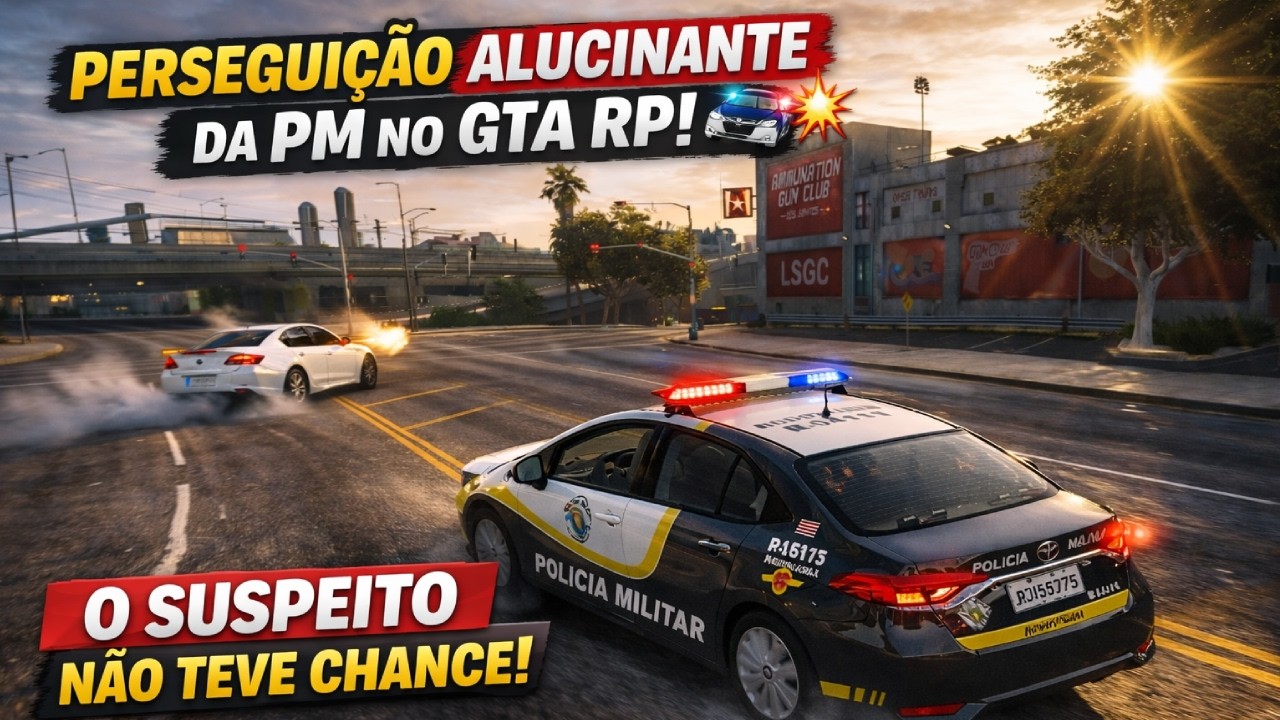 PERSEGUIÇÃO ALUCINANTE DA PM NO GTA RP! 🚔 O SUSPEITO NÃO TEVE CHANCE!