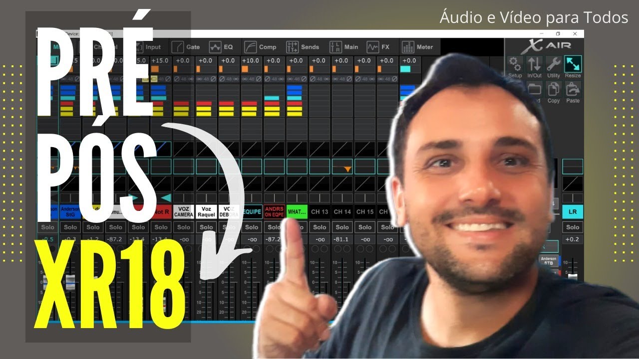 [FÁCIL] Como utilizar Pré e Pós fader na XR18?